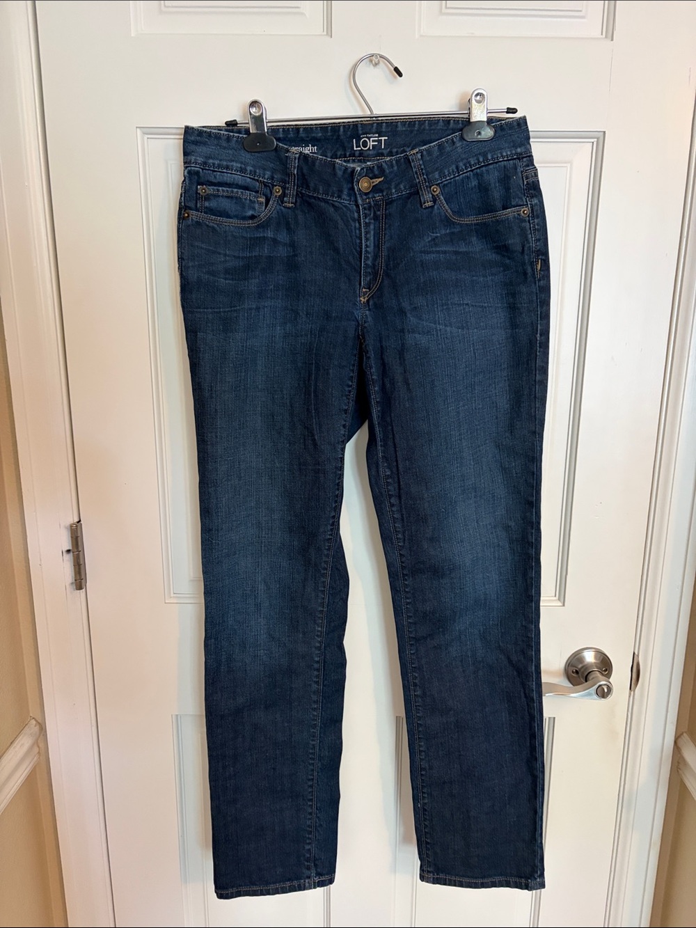 LOFT Dark Indigo Straight-Leg Jeans